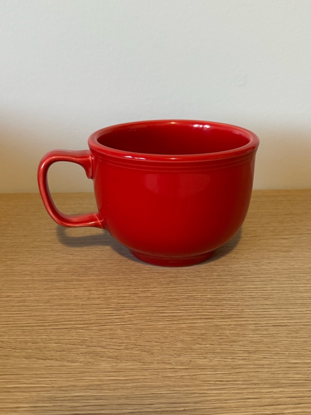 Homer Laughlin Bright Red Ceramic 18oz Mug with Handle